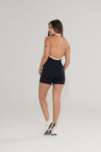 ENTERIZO HALTER SESGO CORTO