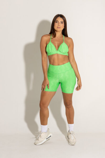 Set Texturizado Short Verde Manzana